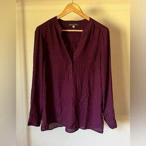 Purple Long Sleeve Blouse